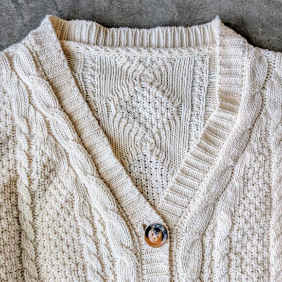 Taylor Swift Red (Taylor's Version) Cardigan Cream Ivory Cable Knit size XL/2XL - Picture 3 of 12